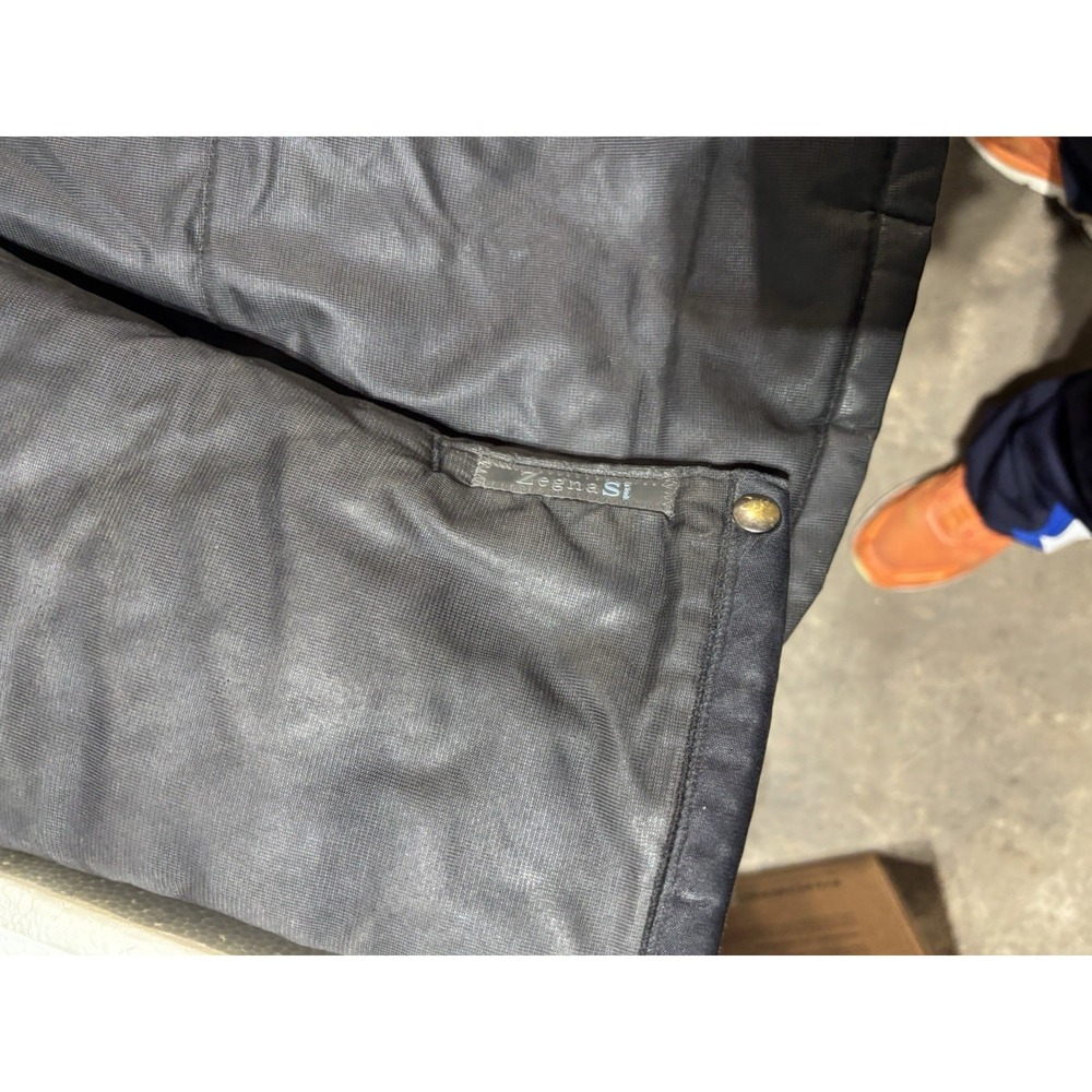 Zegna Sport Black Lined Coat Size XL - Picture 7 of 14